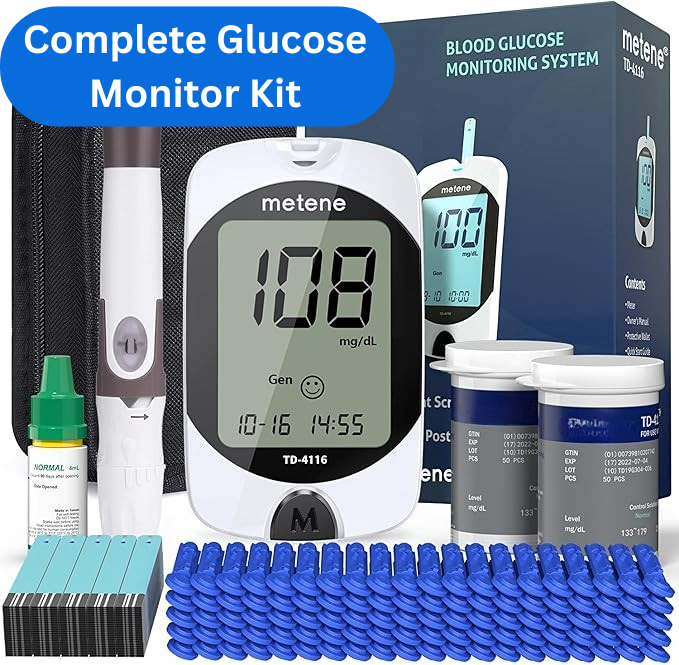 Metene TD-4116 CTA Complete Glucose Monitor Kit